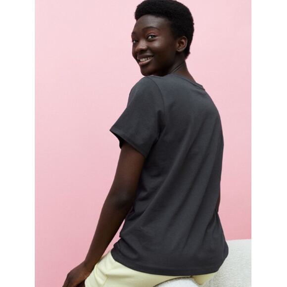 H & M Women’s Sprite Short Sleeve Soft Cotton Jersey T-Shirt Size M Black Green - Picture 3 of 5